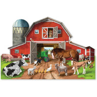 Melissa & Doug Busy Barn Shaped Jumbo Jigsaw Floor Puzzle (32 pcs, 2 x 3 feet)